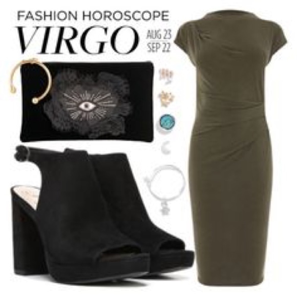 Black Chic Kid Suede Peep Toe Block Heel Platform - Picture 6 of 6